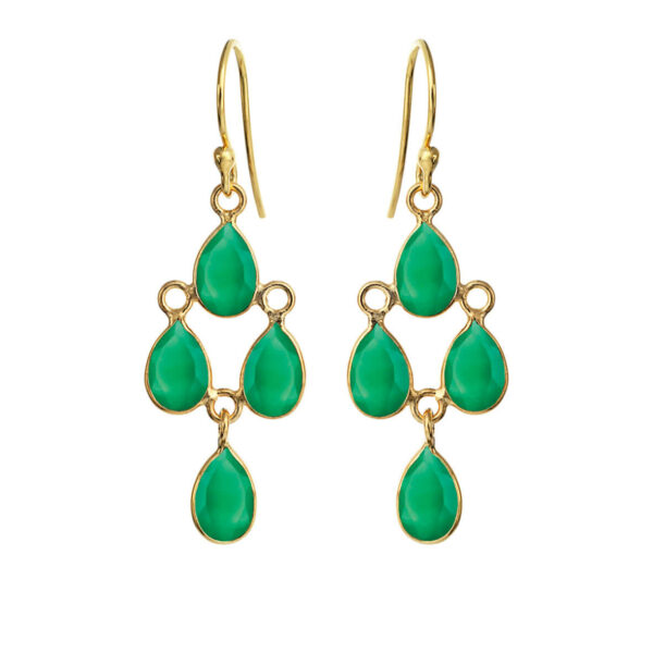 Jewellery gold plated silver earring, style number: 5267-2-102