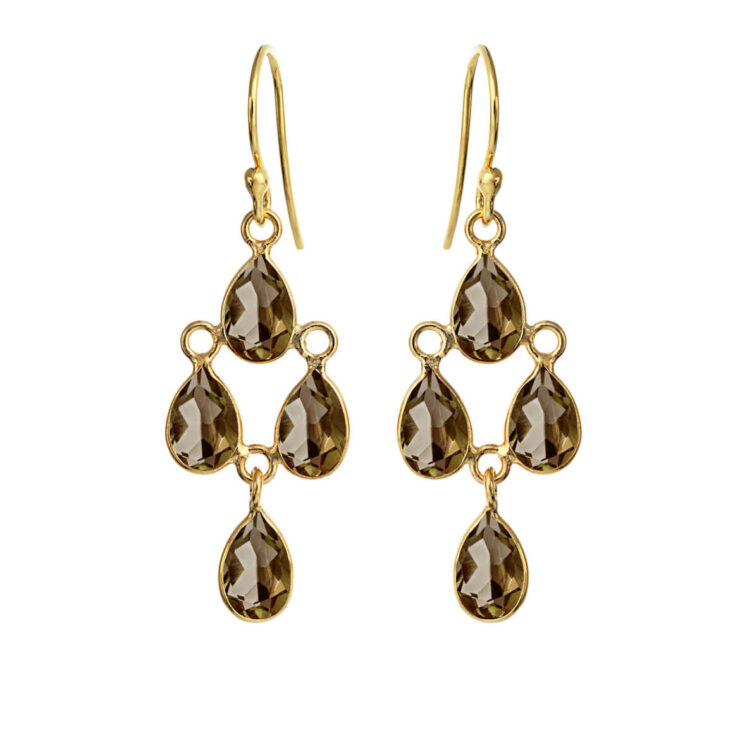 Jewellery gold plated silver earring, style number: 5267-2-108