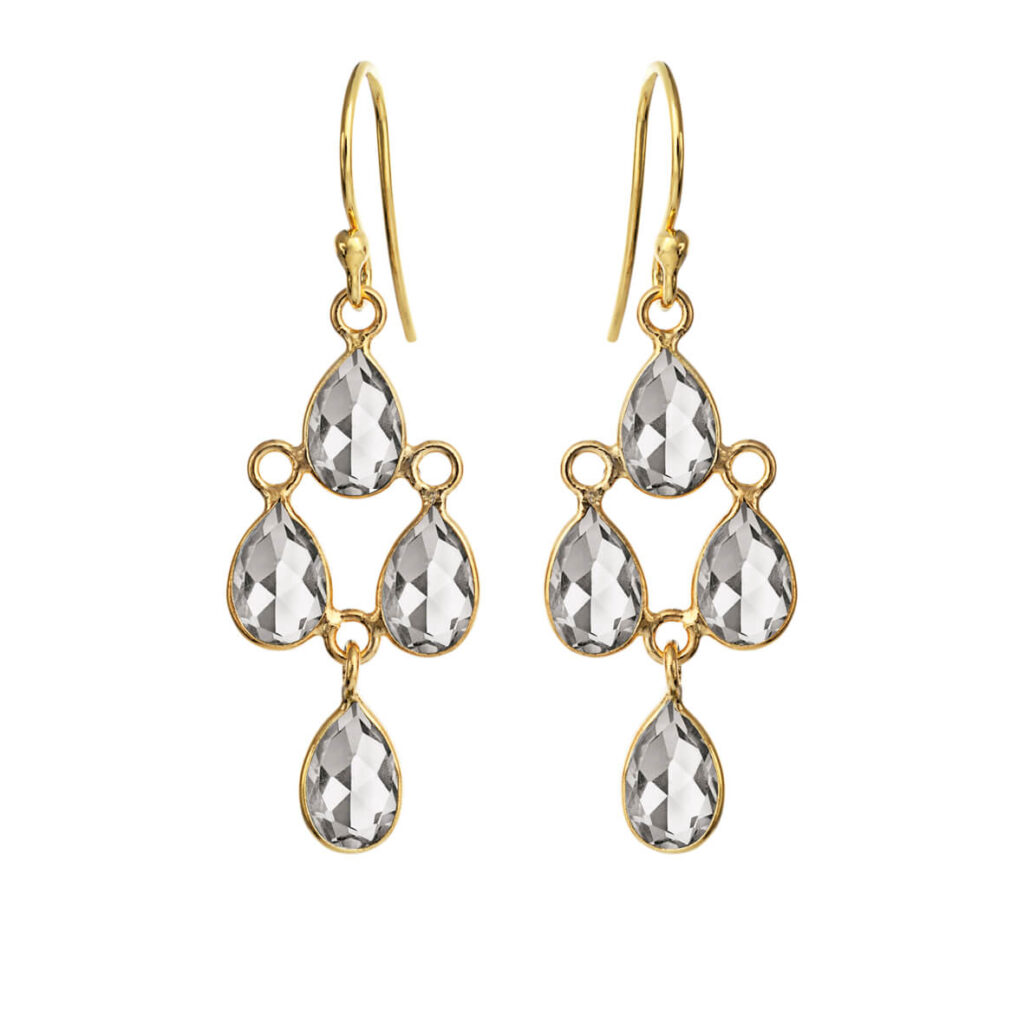 Jewellery gold plated silver earring, style number: 5267-2-110