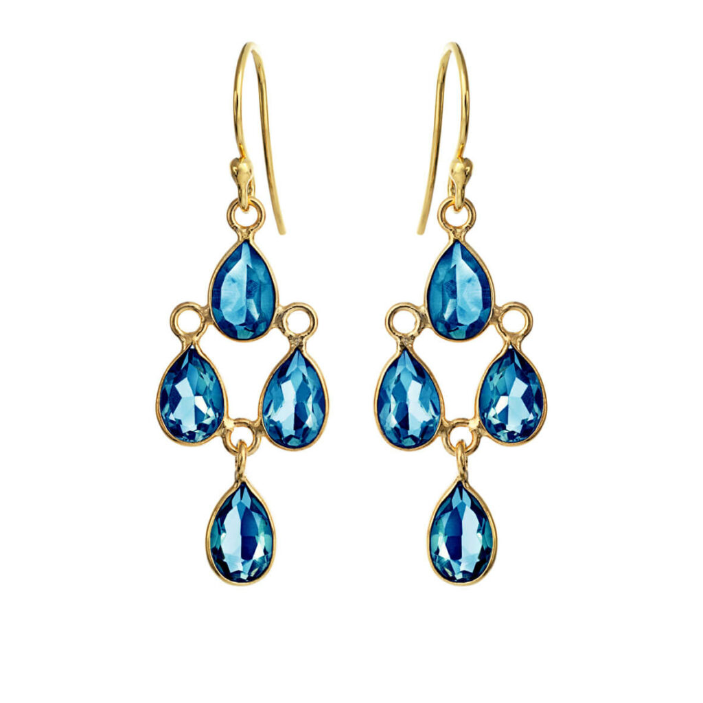 Jewellery gold plated silver earring, style number: 5267-2-174