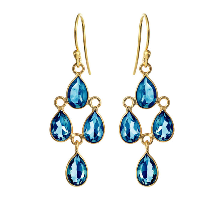 Jewellery gold plated silver earring, style number: 5267-2-174