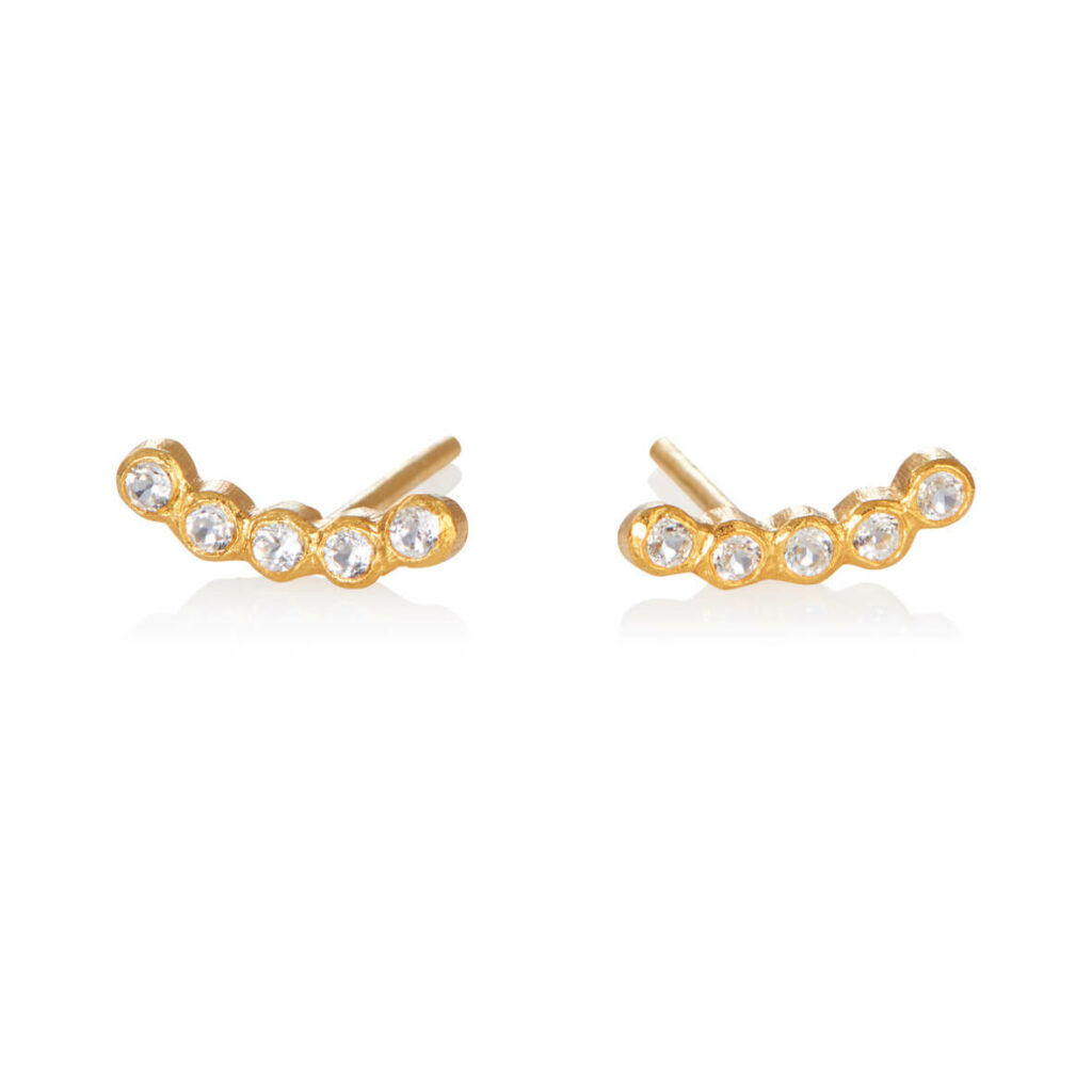 Jewellery gold plated silver earring, style number: 5348-2
