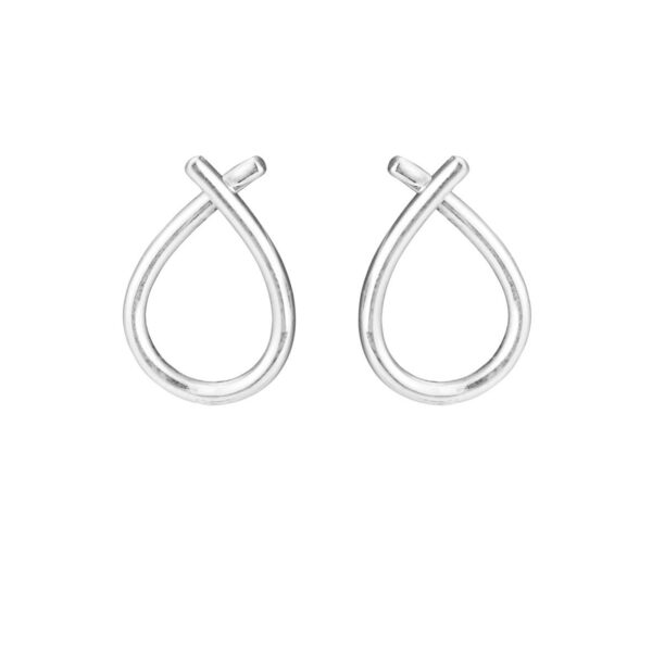 Small cross earrings in polished silver / 5359-11 - Susanne Friis ...