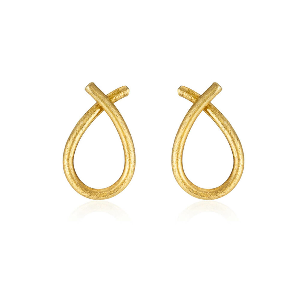Jewellery gold plated silver earring, style number: 5359-2