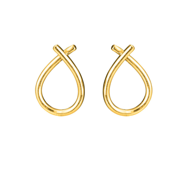 Ohrring aus poliertem, vergoldetem Silber, Modellnummer: 5359-21
