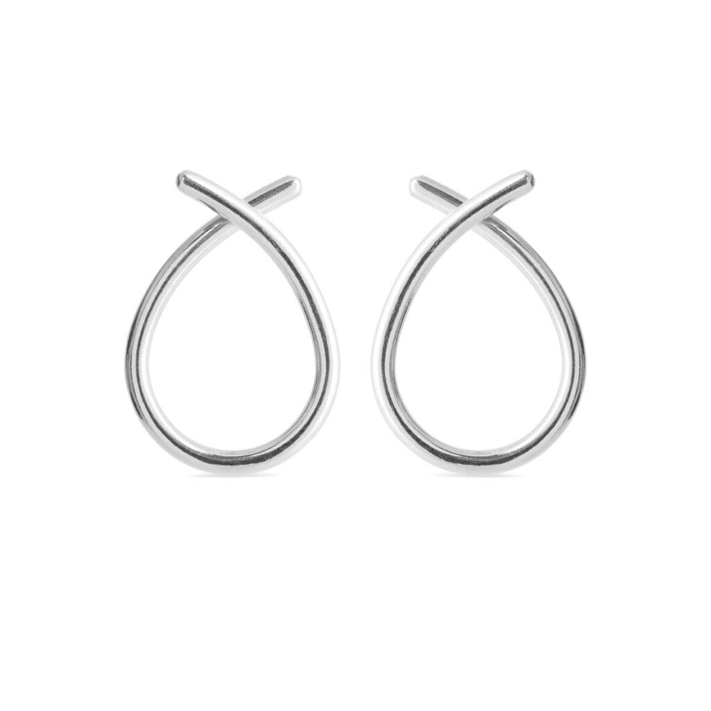 Jewellery polished silver earring, style number: 5360-11