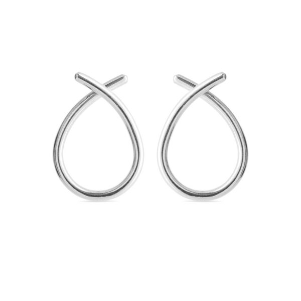 Jewellery polished silver earring, style number: 5360-11