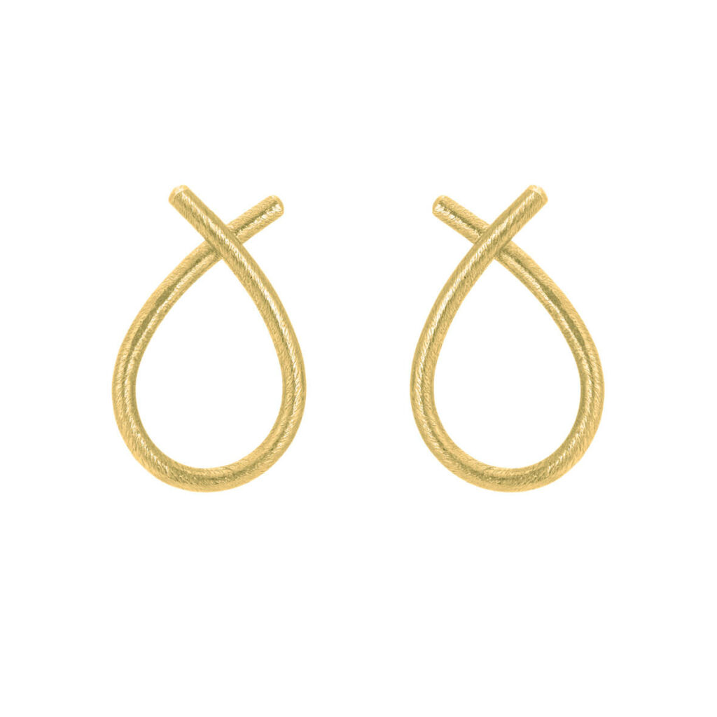 Jewellery gold plated silver earring, style number: 5360-2
