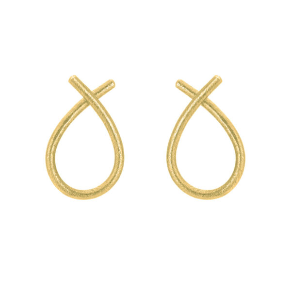 Jewellery gold plated silver earring, style number: 5360-2