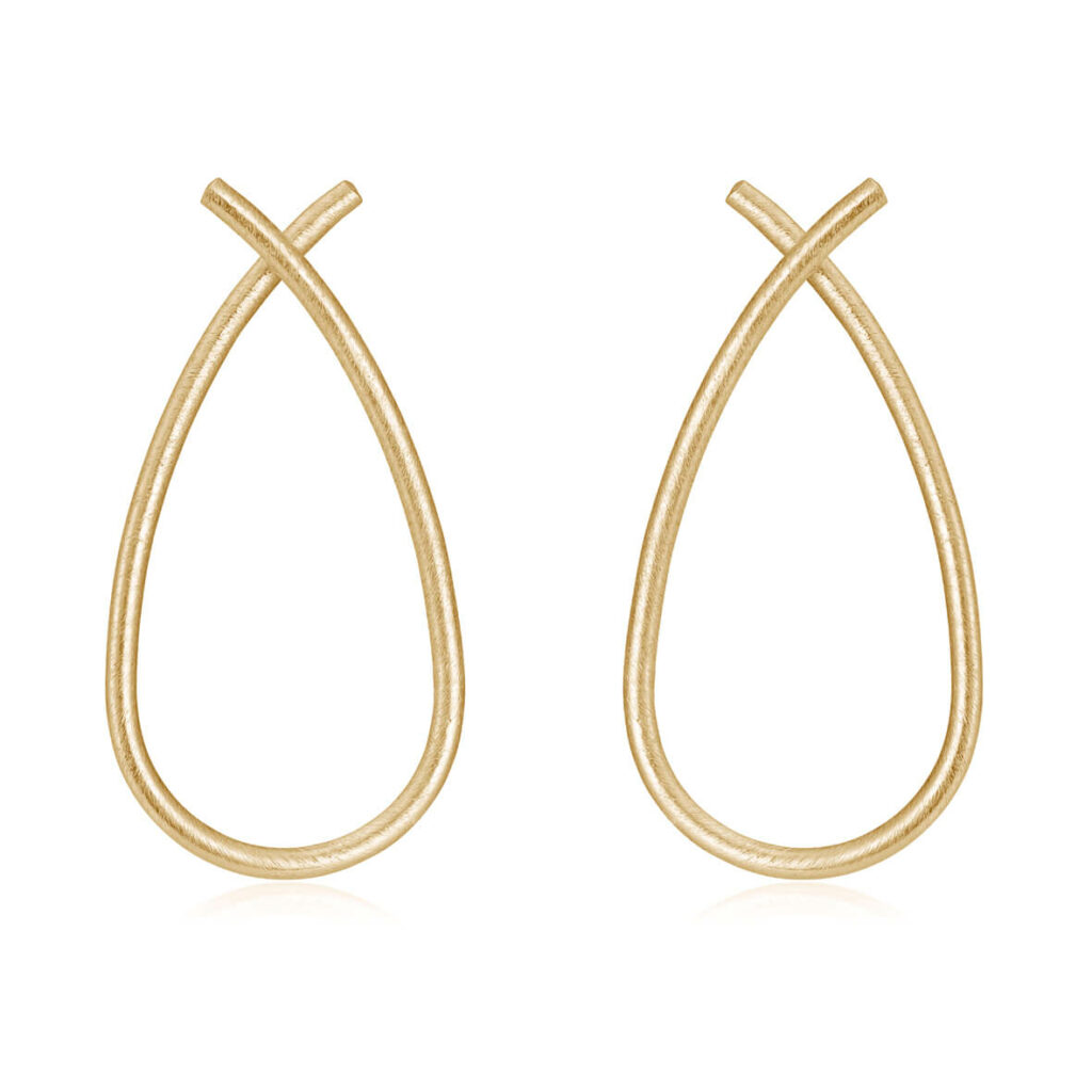 Jewellery gold plated silver earring, style number: 5361-2