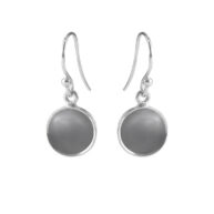 Earrings 5521 in Silver with Grey agate