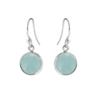 Earrings 5521 in Silver with Light blue crystal