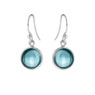 Earrings 5521 in Silver with London blue crystal