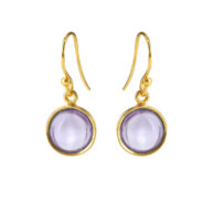 Earrings 5521 in Gold plated silver with Light amethyst