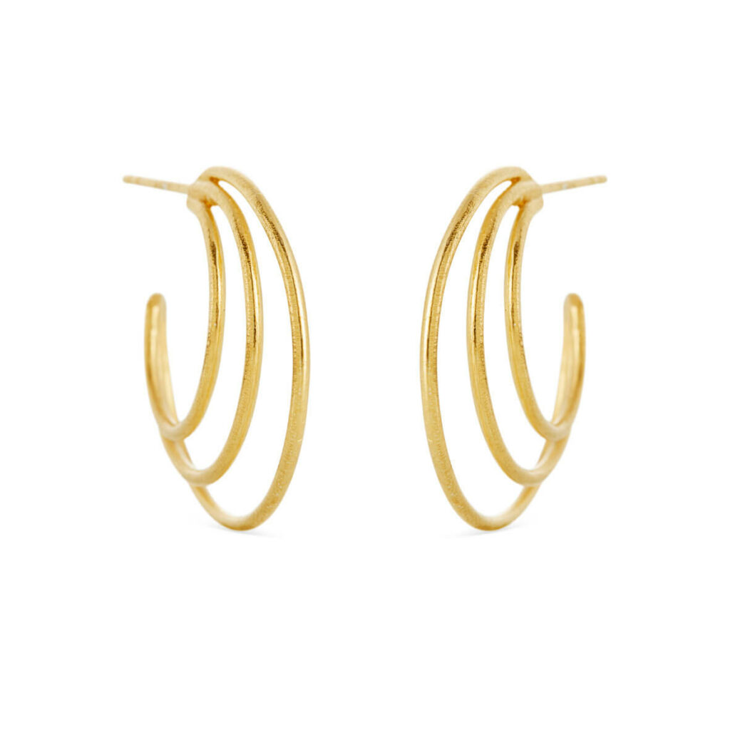 Jewellery gold plated silver earring, style number: 5545-2