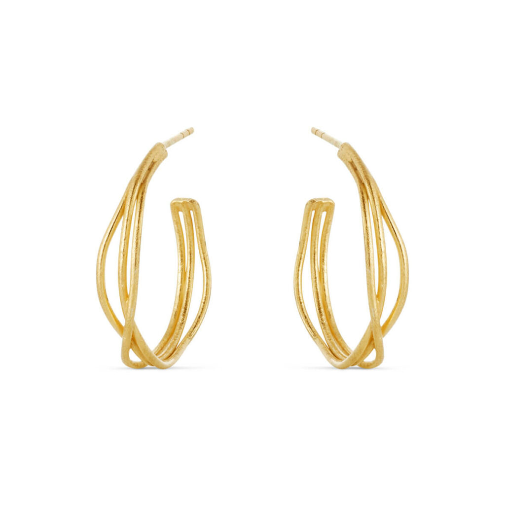 Jewellery gold plated silver earring, style number: 5554-2