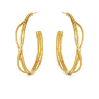 Earrings 5555 in Gold plated silver