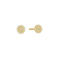 Earrings 5556 in Gold plated silver with White zirconia