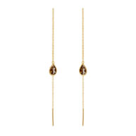 Earrings 5560 in Gold plated silver with Smoky quartz
