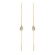 Earrings 5560 in Gold plated silver with Rock crystal