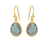 Earrings 5568 in Gold plated silver with Labradorite