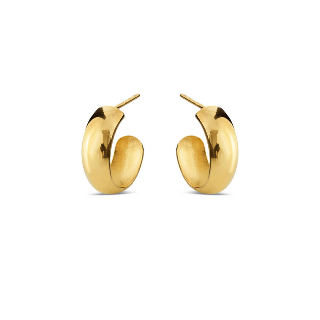 Jewellery polished gold plated silver earring, style number: 5584-21