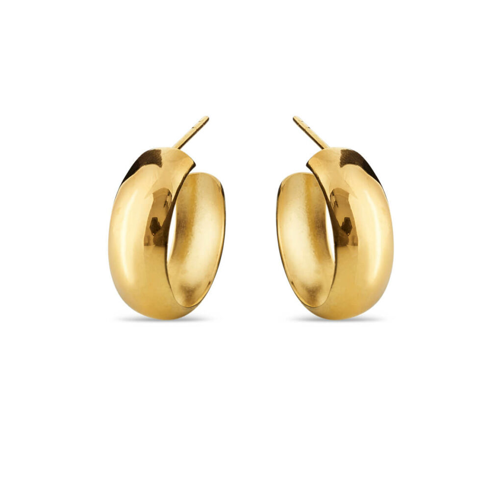 Jewellery polished gold plated silver earring, style number: 5585-21