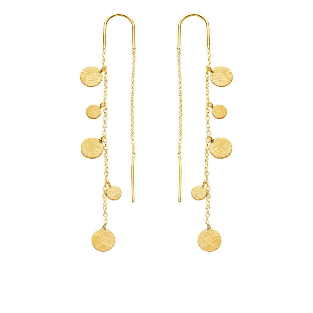Jewellery gold plated silver earring, style number: 5604-2