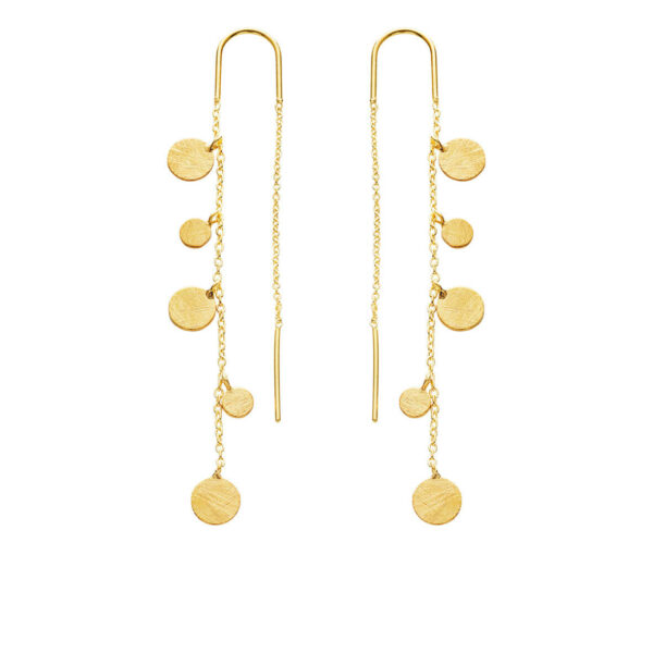 Jewellery gold plated silver earring, style number: 5604-2