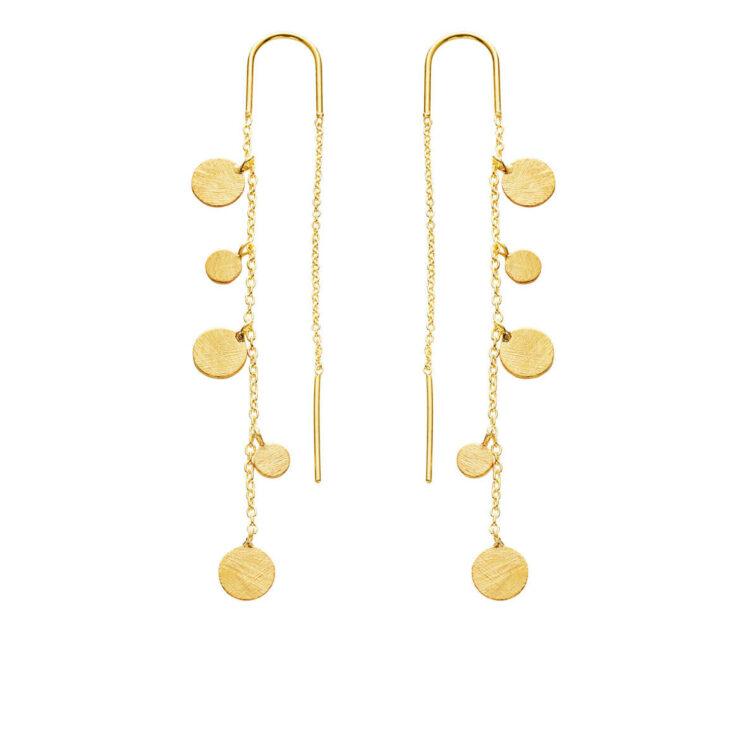 Jewellery gold plated silver earring, style number: 5604-2