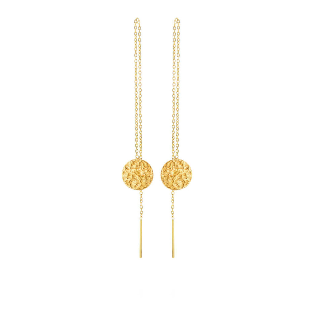 Jewellery gold plated silver earring, style number: 5608-2
