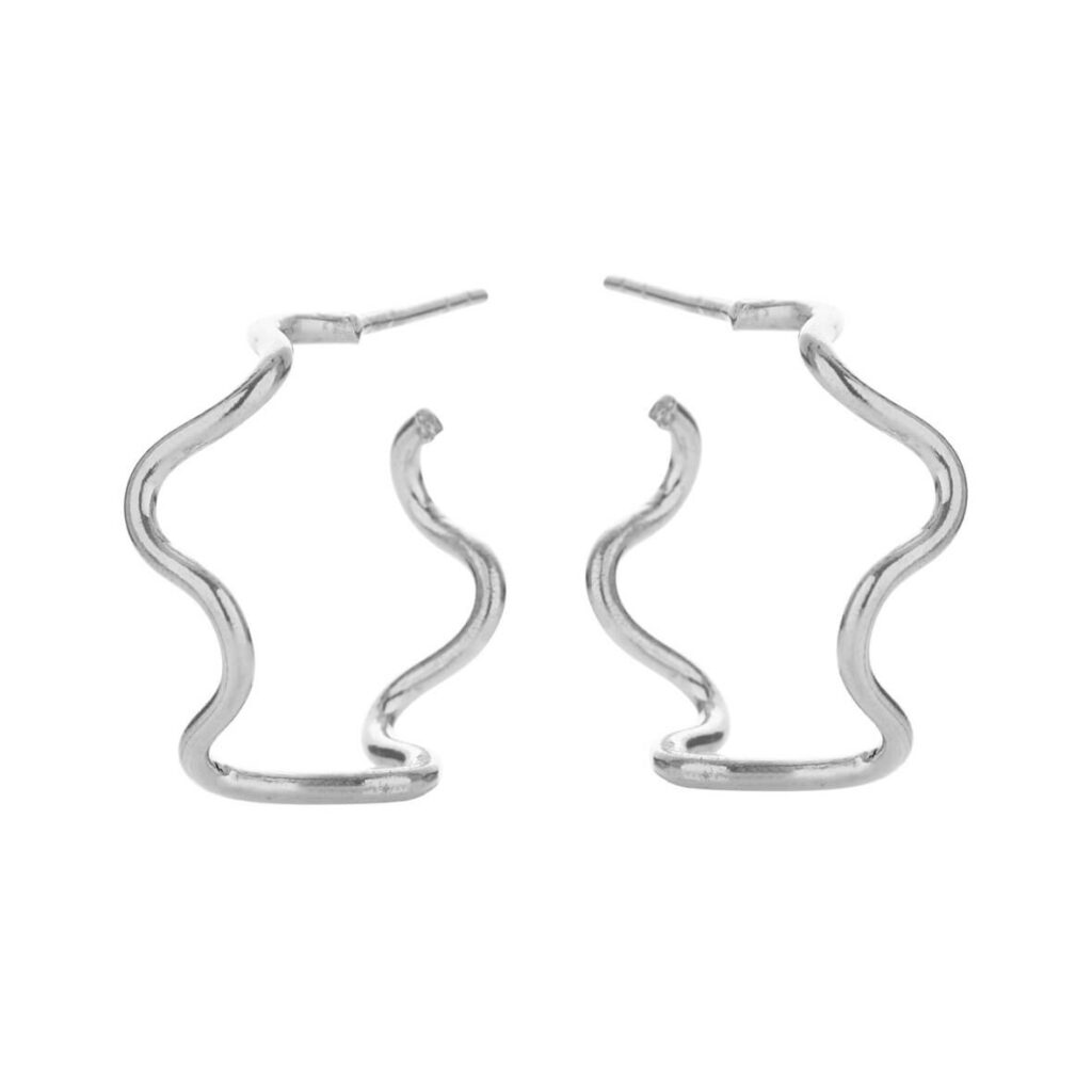 Jewellery polished silver earring, style number: 5611-11