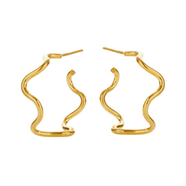 Jewellery polished gold plated silver earring, style number: 5611-21