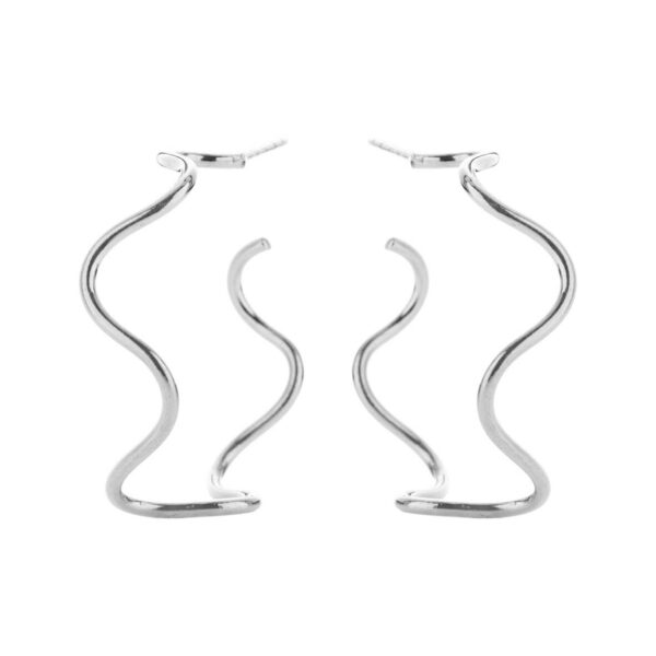 Jewellery polished silver earring, style number: 5612-11
