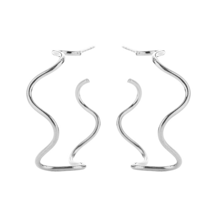 Jewellery polished silver earring, style number: 5612-11