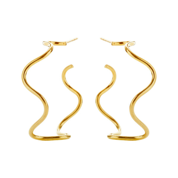 Jewellery polished gold plated silver earring, style number: 5612-21