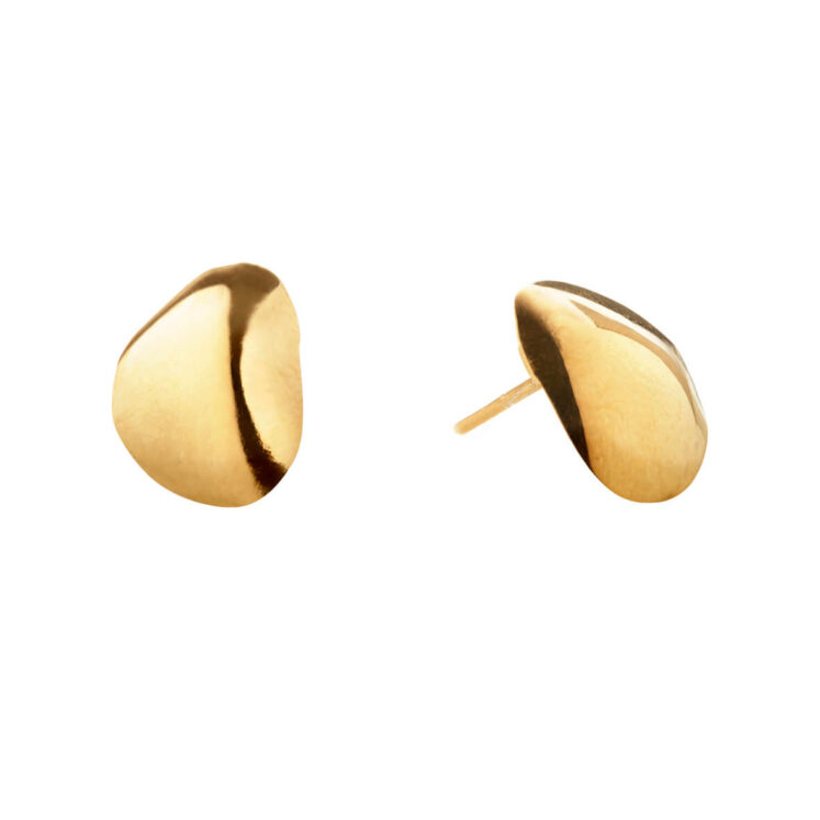 Jewellery polished gold plated silver earring, style number: 5614-21