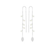 Earrings 5617 in Silver with White freshwater pearl