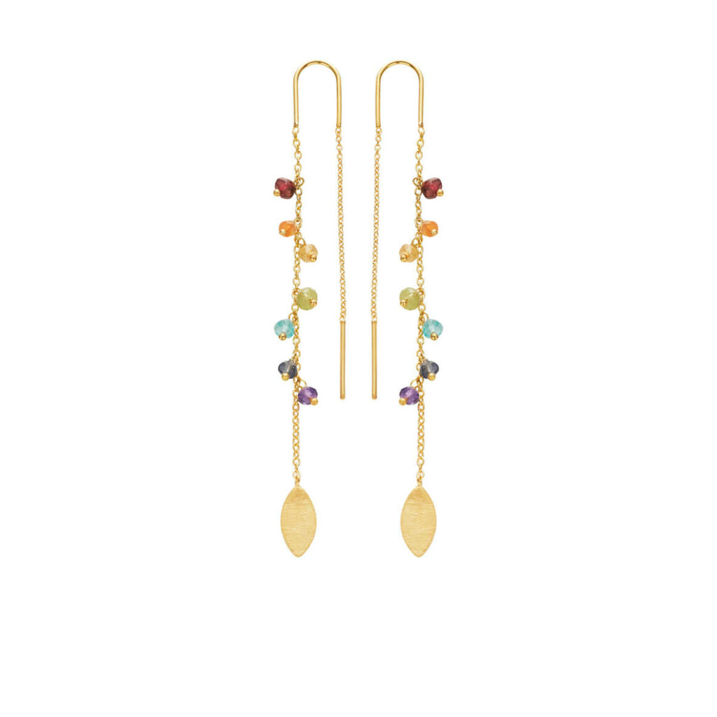 Jewellery gold plated silver earring, style number: 5617-2-556