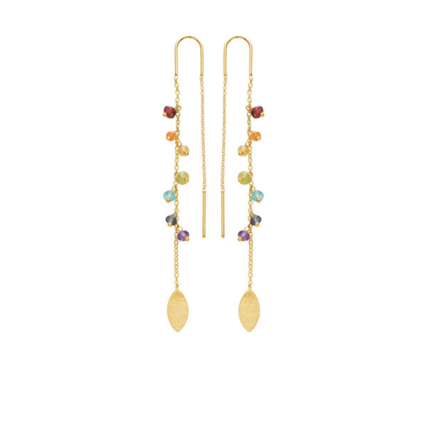 Jewellery gold plated silver earring, style number: 5617-2-556