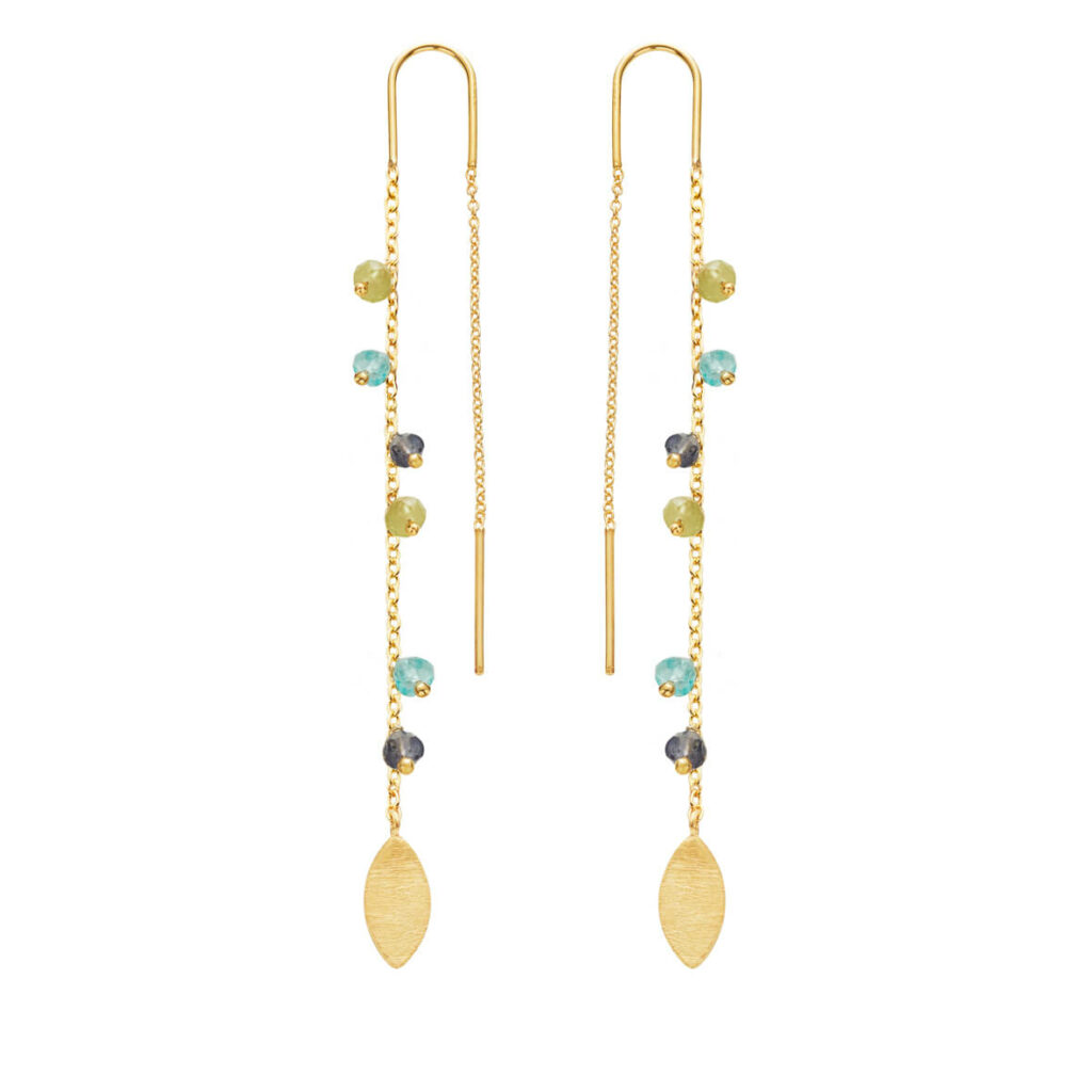 Jewellery gold plated silver earring, style number: 5617-2-557