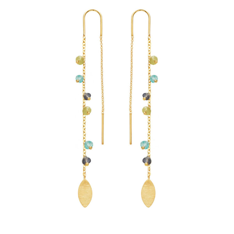 Jewellery gold plated silver earring, style number: 5617-2-557