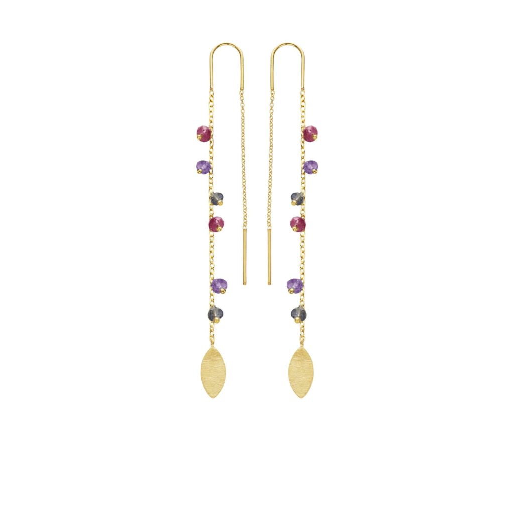 Jewellery gold plated silver earring, style number: 5617-2-593