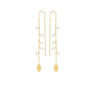 Earrings 5617 in Gold plated silver with White freshwater pearl