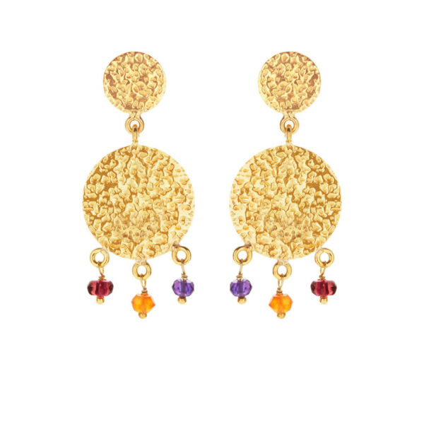 Jewellery gold plated silver earring, style number: 5618-2-555