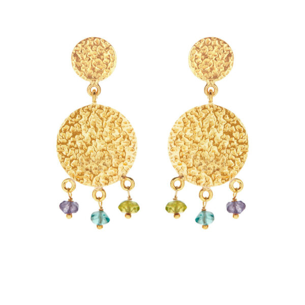 Jewellery gold plated silver earring, style number: 5618-2-557