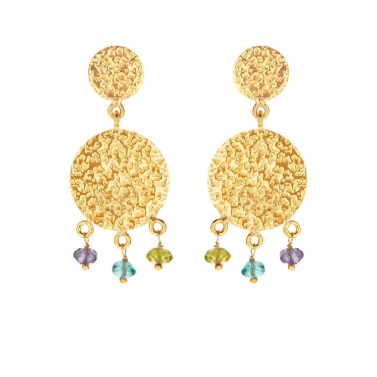 Jewellery gold plated silver earring, style number: 5618-2-557