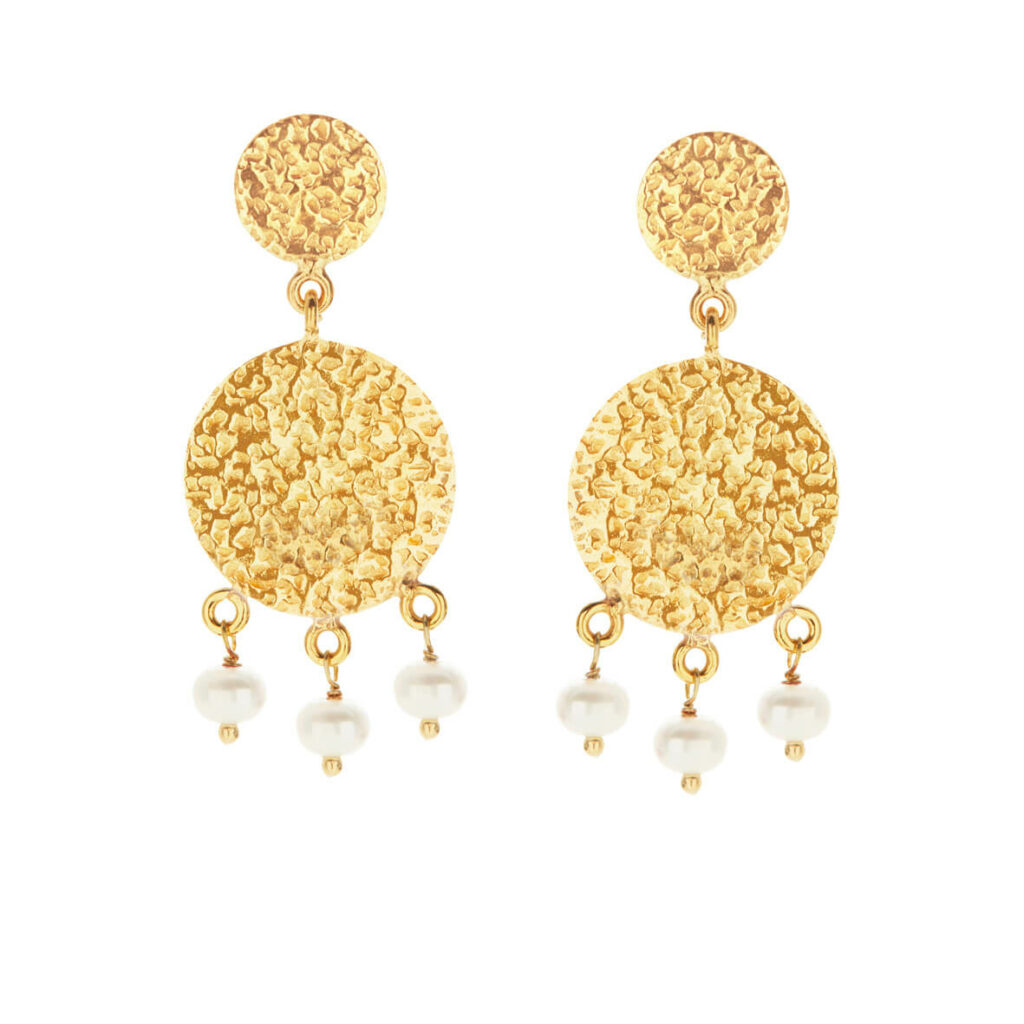 Jewellery gold plated silver earring, style number: 5618-2-900