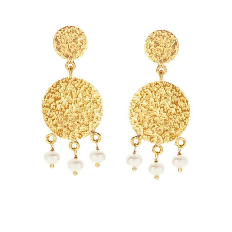 Jewellery gold plated silver earring, style number: 5618-2-900