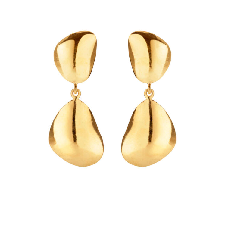 Jewellery polished gold plated silver earring, style number: 5620-21